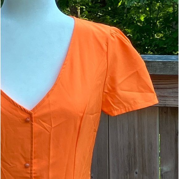 👗3/25$ 👗Vibrant Orange Summer Dress - Picture 5 of 12
